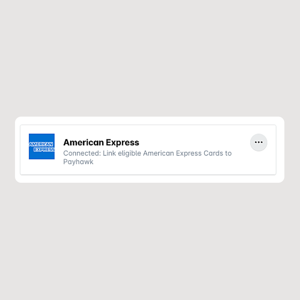 Payhawk's directe AMEX-integratie - koppelt in aanmerking komende American Express US Corporate of Business-creditcards met een paar klikken aan Payhawk.
